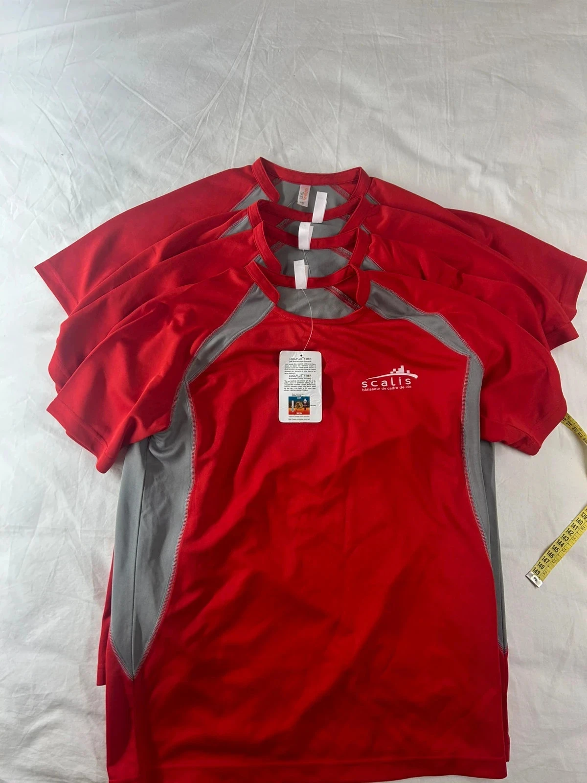 Conjunto de 4 t-shirts vermelho cinza scalis – photo 9